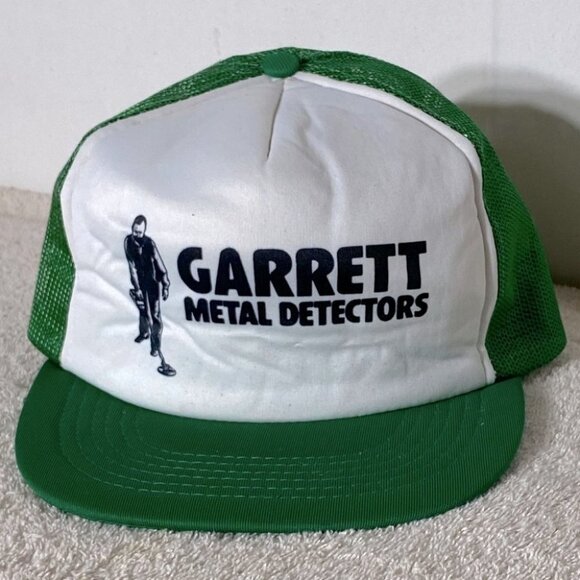 Vintage Garrett Metal Detectors Green Mesh Snap Back Trucker Hat - Picture 1 of 8
